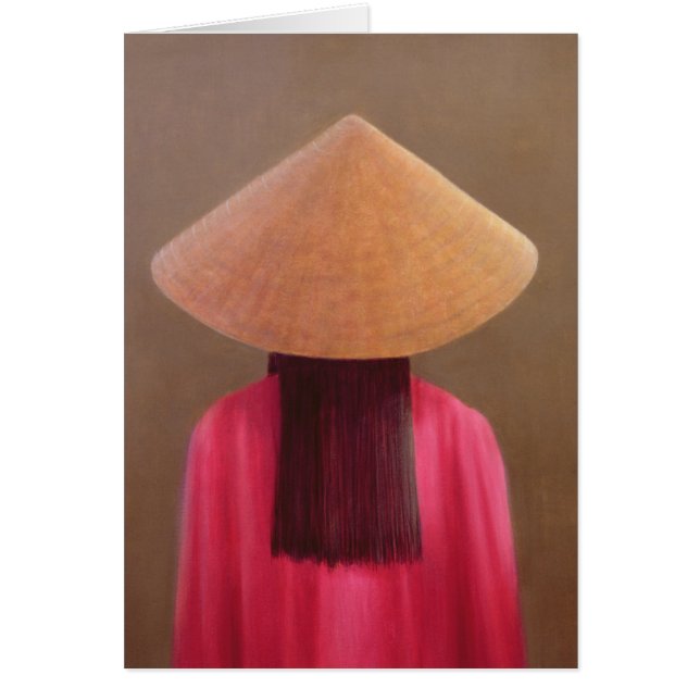 Liten Vietnam baksida beskådar Hälsningskort (Framsidan)