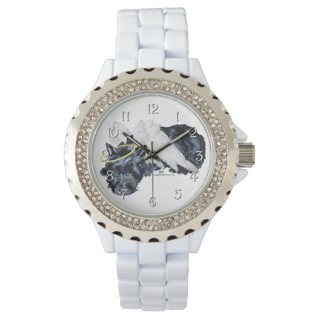 Liten vilande skotsk ängel armbandsur (Framsida)