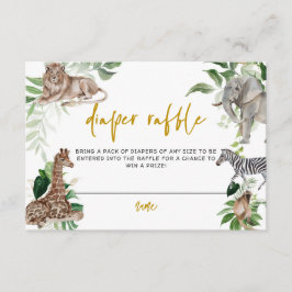 Liten vild en safari Baby Shower Raffle Tilläggskort