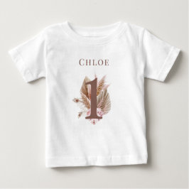 Liten vildblomma 1-års boho-fest t shirt
