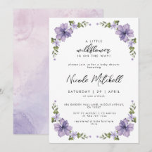 Liten Vildblomma är På Väg Baby Shower