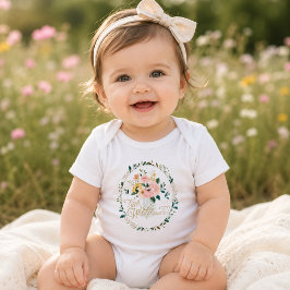 Liten Vildblomma Baby Body T Shirt