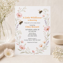 Liten Vildblomma Bee Baby Shower