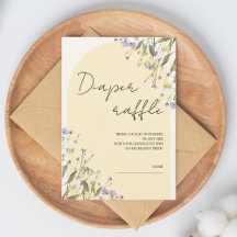 Liten Vildblomma Blöja-Lott Baby Shower