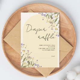 Liten Vildblomma Blöja-Lott Baby Shower Tilläggskort