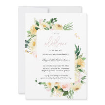 Liten vildblomma Blommig Baby Shower Inbjudan