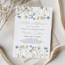 Liten Vildblomma Minimalistisk Blommig Bebis Showe