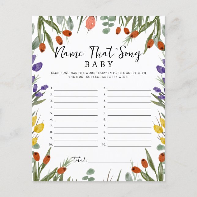 Liten Vildblomma På Vägen Höst Gissa Låten (Framsida)