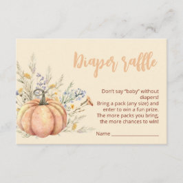 Liten vildblomma Pumpkin Baby Shower | Falltema Tilläggskort