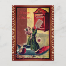 Liten Vintage Flickas Postförsändelse