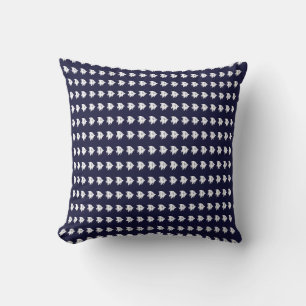 liten vit fisk på NAVY BLUE PILLOW Kudde