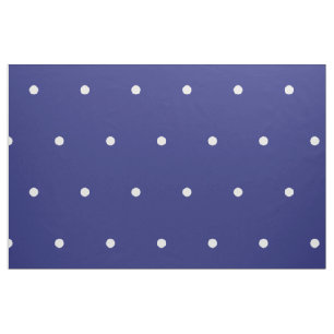 Liten vit Polka dots på Nautical Blue Tyg