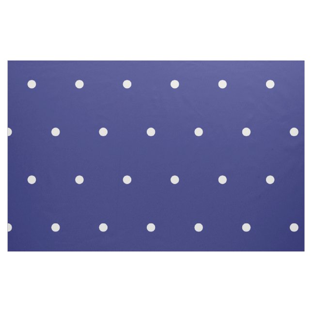 Liten vit Polka dots på Nautical Blue Tyg (Fat Quarter)