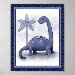 Liten vrålande dinosaurie - Brachiosaurus barnkamm Poster