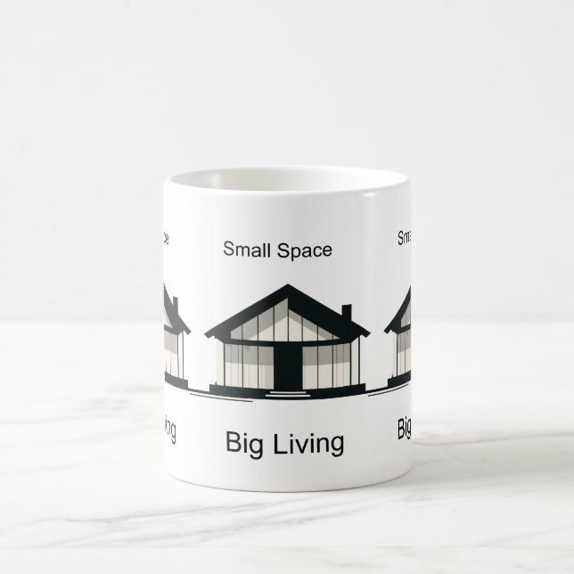 Liten yta Stor Livsstil Modern Tiny House Mugg (Center)