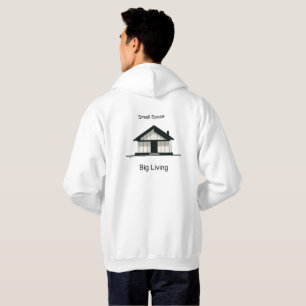 Liten yta Stor Livsstil Modernt Litet Hus Hoodie