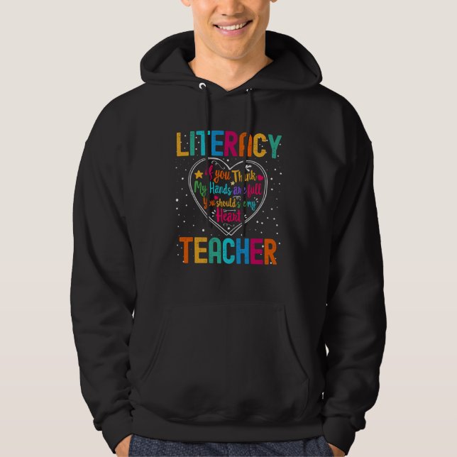 Literacy Teacher Appreciation Week Back to School  Hoodie (Framsida)