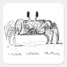 Literal Lateral Thinking Fyrkantigt Klistermärke