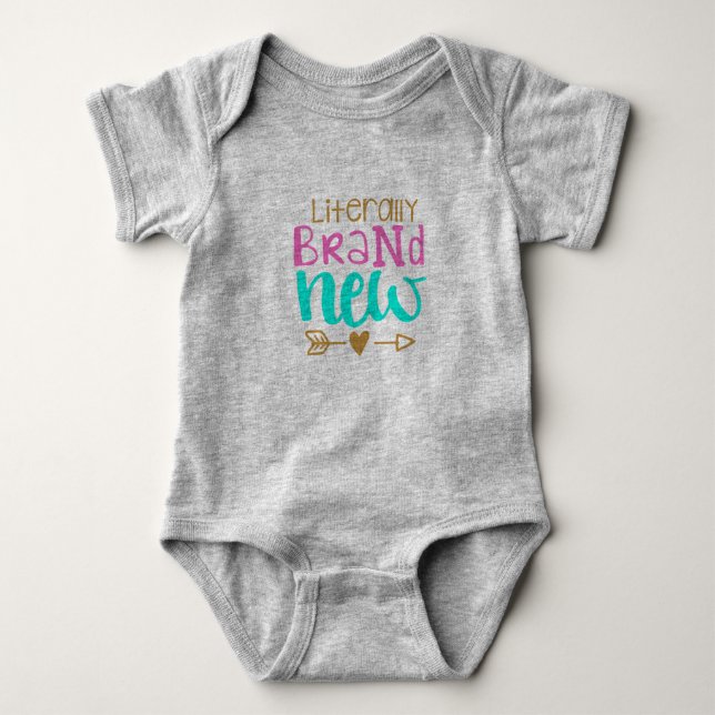 Literally Brand Nyfödd bebis Onsie T-shirt (Framsida)