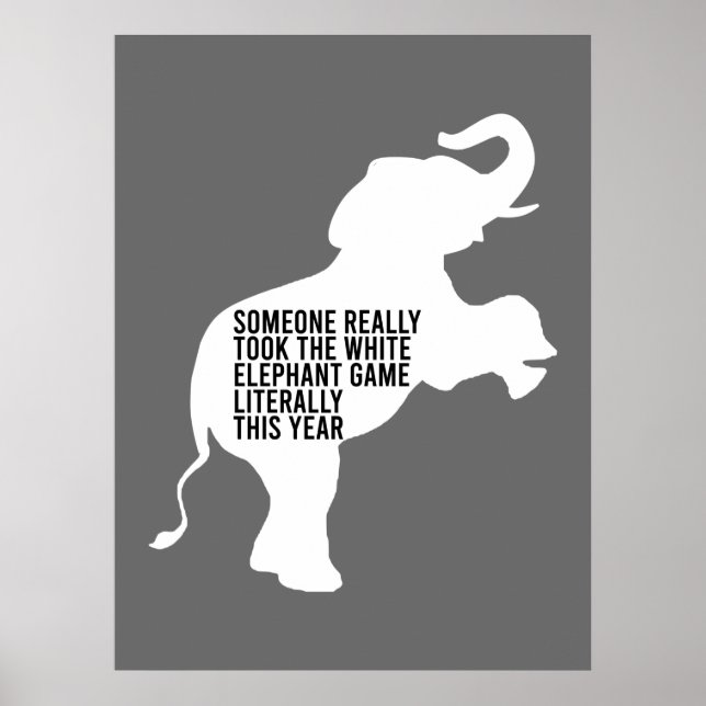 Literally Worst Funniest White Elephant Gift Poster (Framsidan)