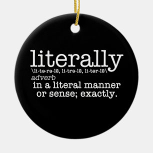 Literalt Definition English Grammar Julgransprydnad Keramik