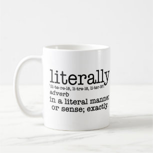 Literalt Definition English Grammar Kaffemugg