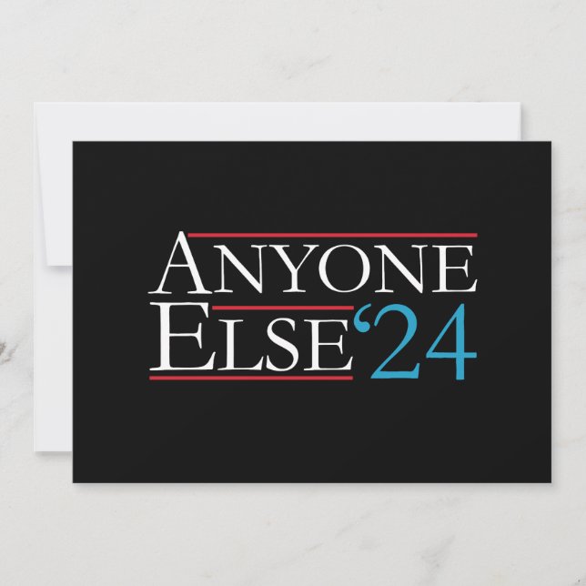 Literalt vem som helst under 2024 President USA Va Inbjudningar (Framsida)