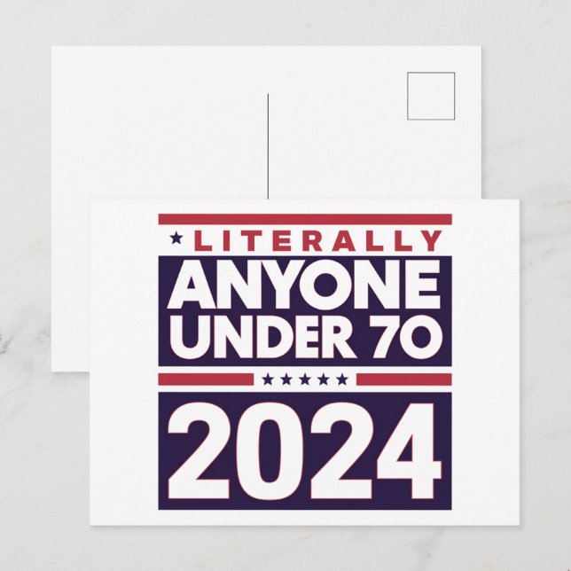Literalt vem som helst under 2024 President USA Va Vykort (Fram/baksida)