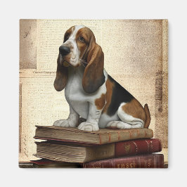 Literär Basset Hound Magnet