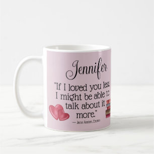 Literär Bok Älskare Gift Jane Austen Kärlek Citote Kaffemugg