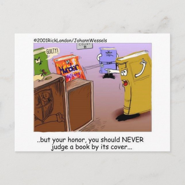 Literär Courtroom Drama Funny Gifts Tees Mugg m.fl Vykort (Framsida)