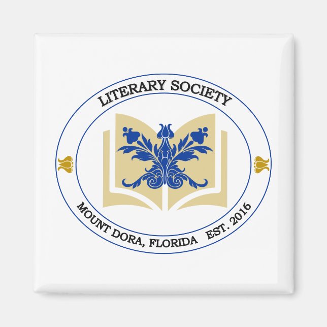 Literär Society Square Magnet (Framsidan)