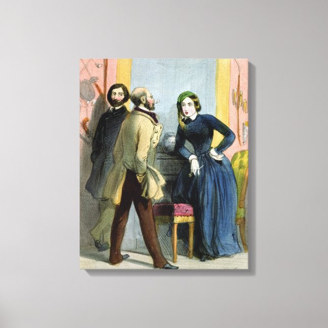 Literära lionessan från "Femmes de Paris" Canvastryck (Framsida)