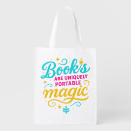 Literary  “Books Are Magic” Quote in Spa Återanvändbar Påse
