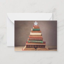 Literary Julgran Anteckningskort