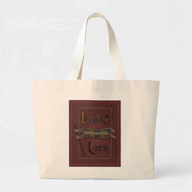 Literary Merch Tote Bag "Lord of Lorn" Jumbo Tygkasse (Framsidan)