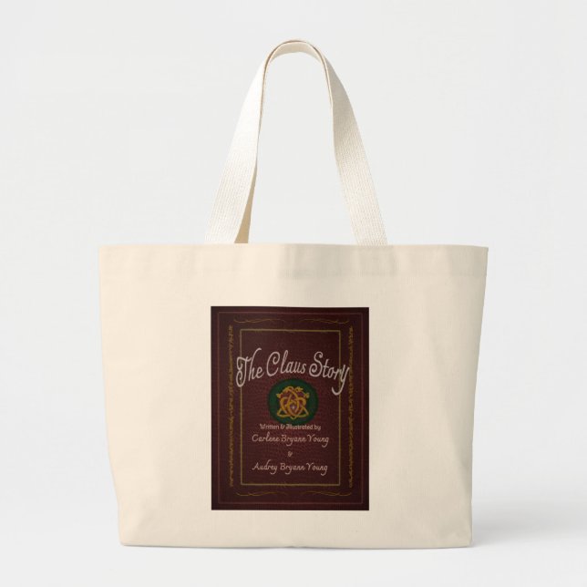 Literary Merch Tote Bag "The Claus Story" Jumbo Tygkasse (Framsidan)