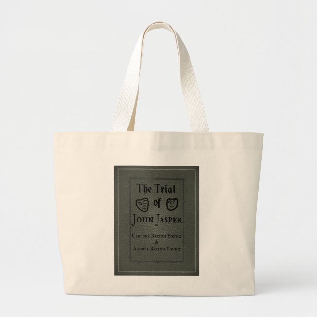 Literary Merch Tote Bag "The Trial of John Jasper" Jumbo Tygkasse (Framsidan)