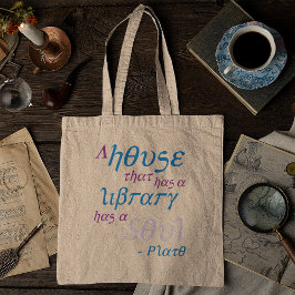 Literary Plato Quote Bookish Merch Tygkasse