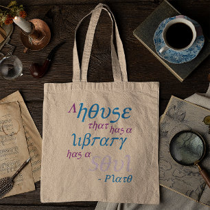 Literary Plato Quote Bookish Merch Tygkasse