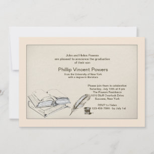 Literature Studenten bjudande Inbjudningar