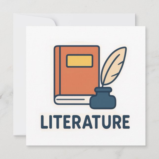 Literature Subjekt Sticker - Bok & Quill (Framsida)