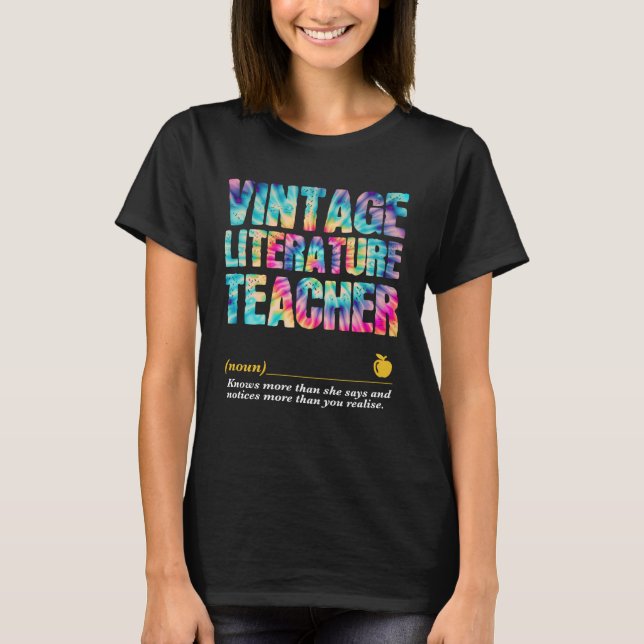 Literature Teacher Appreciation Week Back to Schoo T Shirt (Framsida)