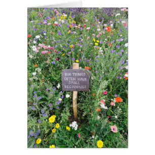 Litet börjankort för stora saker hälsningskort