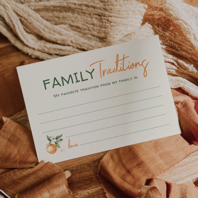 Litet Cutie Baby Shower Family Traditions-kort Tack Kort (Skapare uppladdad)