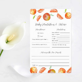 Litet Cutie Baby Shower Predictions-spel Flygblad