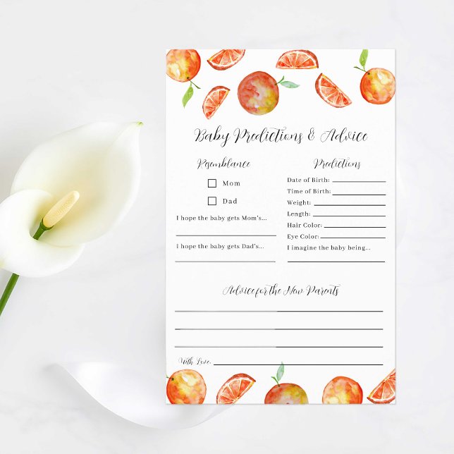 Litet Cutie Baby Shower Predictions-spel Flygblad (Skapare uppladdad)