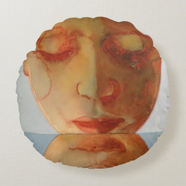 Litet eka 2004 rund kudde (Framsidan)