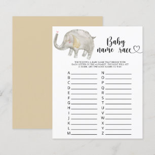 Litet elefant - Baby namn tävling