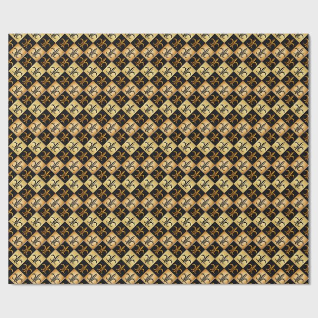 Litet Fleur De Lis-plattor Inpackningspapper Presentpapper (Platt)